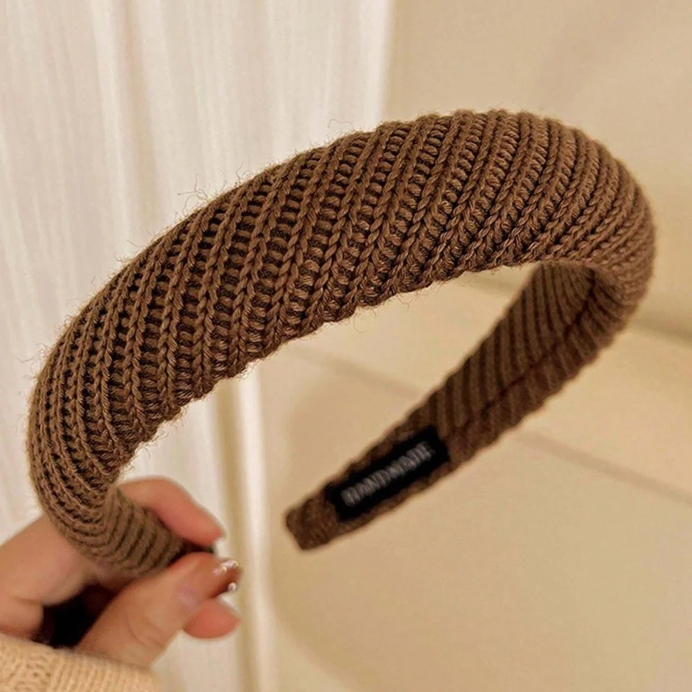 Neutral Plaid Minimalist Headband - Picture 9 of 9